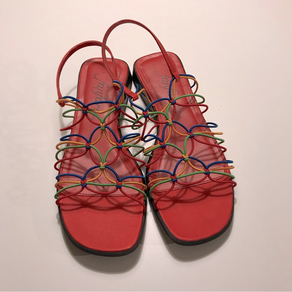 EUC colorful Fanfares sandals - size 6.5